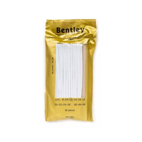 ELÁSTICO BENTLEY BLANCO POLIÉSTER N° 12 X 50 METROS