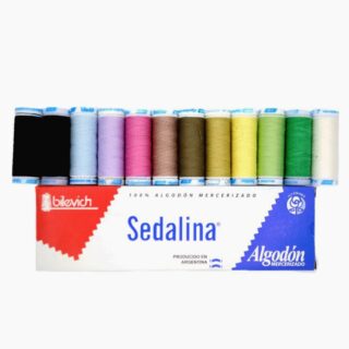 HILO SEDALINA ALGODÓN COLOR 10 BOBINAS X 90 METROS
