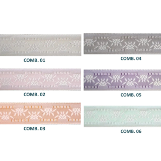 GALON FLORES PASTELES DE 30 MM X 10 METROS