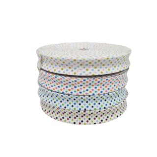 CINTA BIES LUNARES COLORES 20 MM X 25 METROS