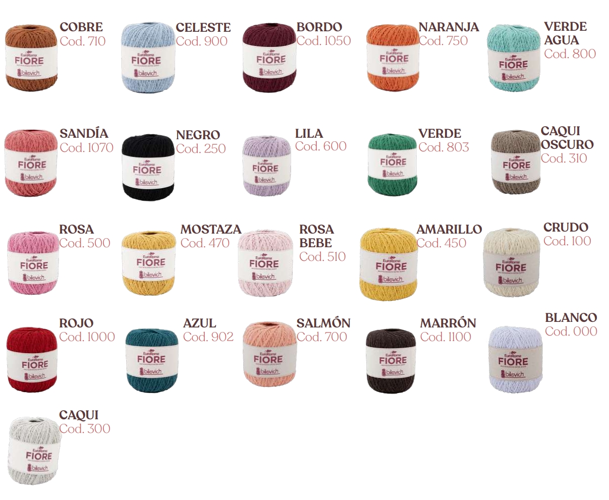 HILO BILEVICH FIORE ALGODÓN 8/4 OVILLO DE 150 GRAMOS - Imagen 3