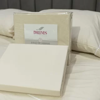 JUEGO SABANAS 1 Y 1/2 PLAZA 200 HILOS ALGODÓN - LISO