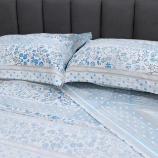 JUEGO SABANAS 1 Y 1/2 PLAZA 180 HILOS ALGODÓN - ESTAMPADO