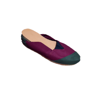 ALPARGATAS COMBINADAS BORDO/VERDE SIN CORDÓN N° 34 AL 45