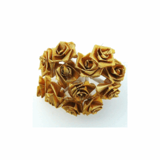 FLORES ROCOCO METALIZADAS CON TALLO GRANDES X 12 RAMOS